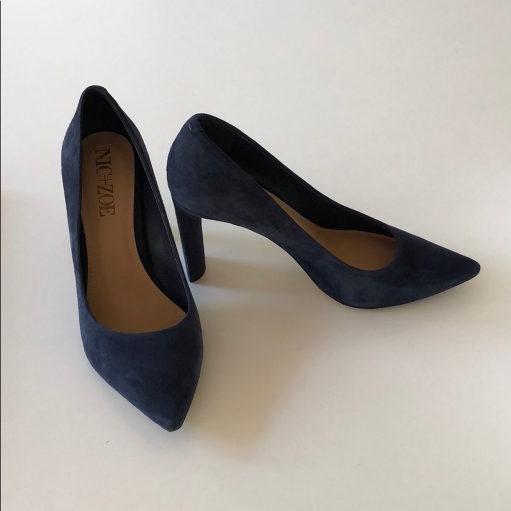 Nic and Zoe Vida Navy Suede Pump Size 7